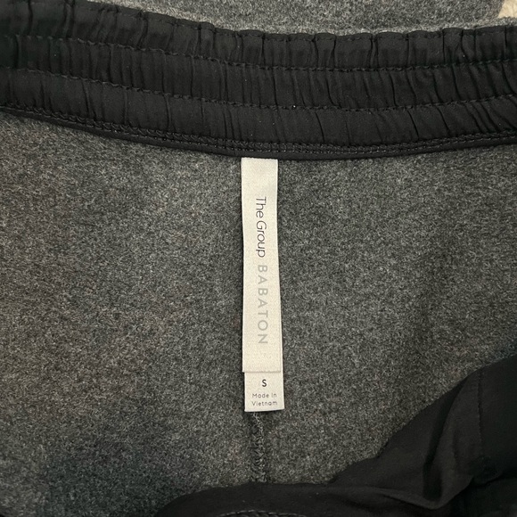 The Group Babaton -  Straight Leg Grey Flannel Pleated Pull On Pants - Picture 10 of 11